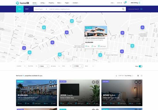 Full Map with sidebar